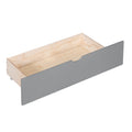 Twin Over Twin Bunk Bed With 2 Drawers And Multi Layer Cabinet, Gray Gray Solid Wood Mdf