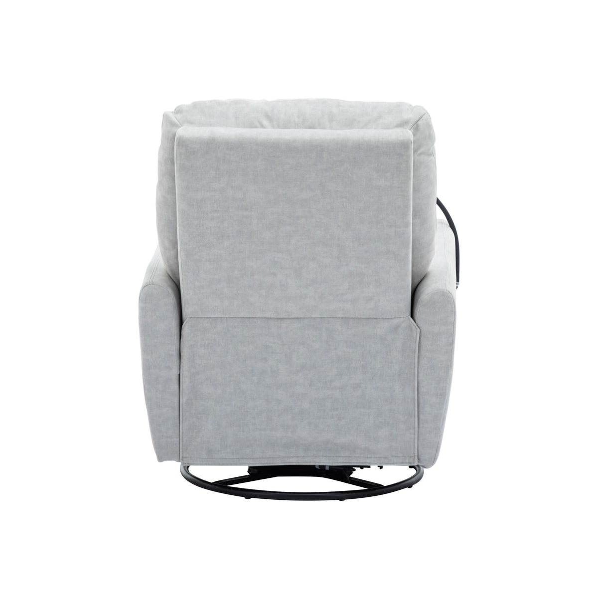270 Degree Swivel Electric Recliner Home Theater Seating Single Reclining Sofa Rocking Motion Recliner With A Phone Holder For Living Room, Grey Grey Foam Polyester