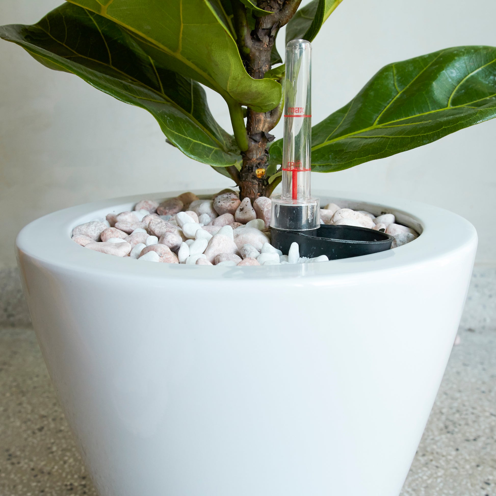 2 Pack Smart Self Watering Planter Pot For Indoor And Outdoor White Round Cone White Abs