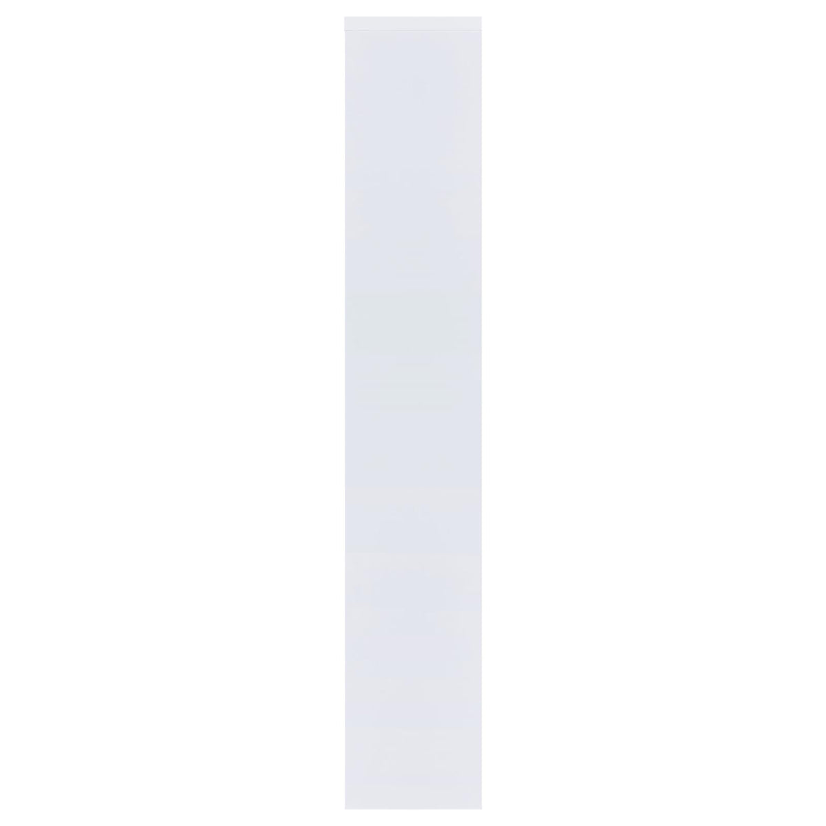 8 Shelf White Geometric Bookcase 8 Or More White White Standard Vertical Office Open Back Wood Transitional Wood
