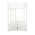 Metal Bunk Bed With Trundle White Twin White Metal