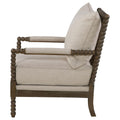 Beige And Natural Removable Back Accent Chair Beige Light Brown Primary Living Space Traditional Foam Fabric