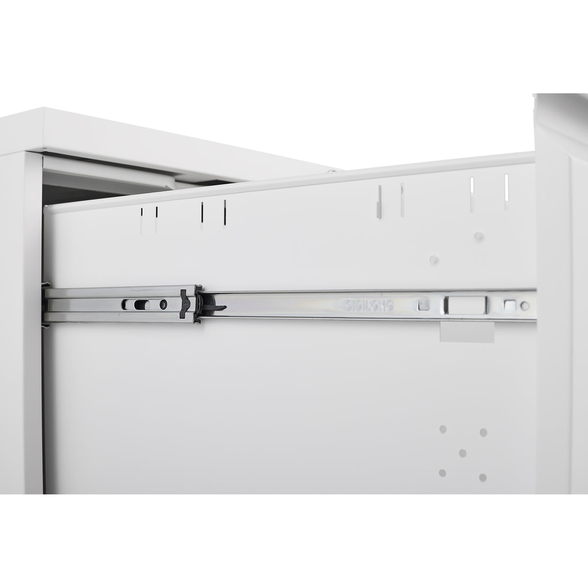Metal 2 Drawer Mobile File Cabinet With Lock, Under Desk Office Steel Filing Cabinet, 25.6''H Legal Letter Size Files Storage Cabinet,White Filing Cabinets 1 2 Drawers White Office Mobile Steel