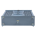 2 Door 3 Drawer Cabinet, American Furniture, Suitable For Bedroom, Living Room, Study Blue Particle Board