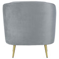 Grey And Gold Upholstered Tufted Chair Grey Primary Living Space Contemporary,Modern Eucalyptus Foam Velvet