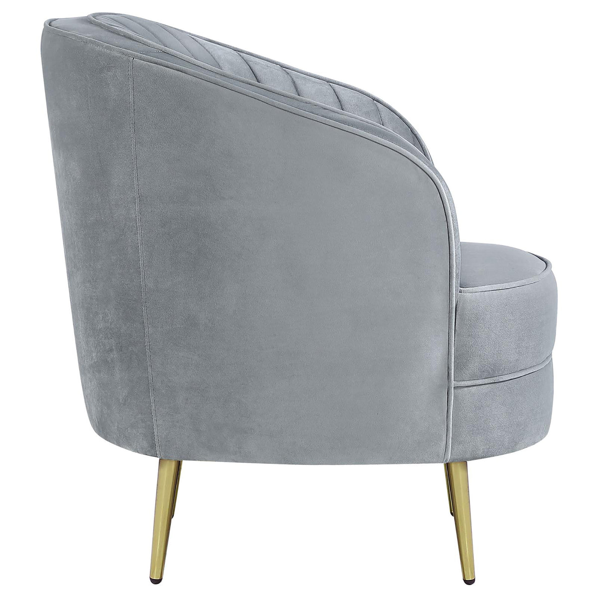Grey And Gold Upholstered Tufted Chair Grey Primary Living Space Contemporary,Modern Eucalyptus Foam Velvet