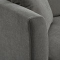 Three Indoor Cushioned Combination Sofas With Three Pillows And Curved Seat, For Living Room, Study Room, And Apartment Gray Polyester