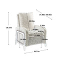 Coolmore Recliner Chair Adjustable Home Theater Single Fabric Recliner Sofa Furniture With Thick Seat Cushion And Backrest Modern Living Room Recliners Light Blue Boucle