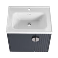 24 Inch Bathroom Vanity With Sink, For Small Bathroom, Bathroom Vanity With Soft Close Door Black 2 Bathroom Wall Mounted Modern Plywood
