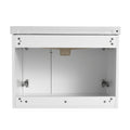 28 Inch Bathroom Vanity With Ceramic Sink, For Small Bathroom, Bathroom Vanity With Soft Close Door White 2 Bathroom Wall Mounted Modern Plywood