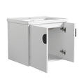 24 Inch Bathroom Vanity With Sink, For Small Bathroom, Bathroom Vanity With Soft Close Door White 2 Bathroom Wall Mounted Modern Plywood