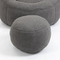 Bedding Bean Bag Sofa Chair High Pressure Foam Bean Bag Chair Adult Material With Padded Foam Padding Compressed Bean Bag With Footrest Grey Microfiber
