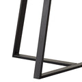 White Faux Marble And Matte Black Coffee Table White Primary Living Space Contemporary,Modern Round Coffee & End Tables Wood Trestle
