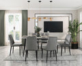 Sleek Design Gray Velvet Side Chairs Set Of 2 Modern Dining Furniture Black Metal Legs Gray Dining Room Contemporary,Modern Side Chair Metal