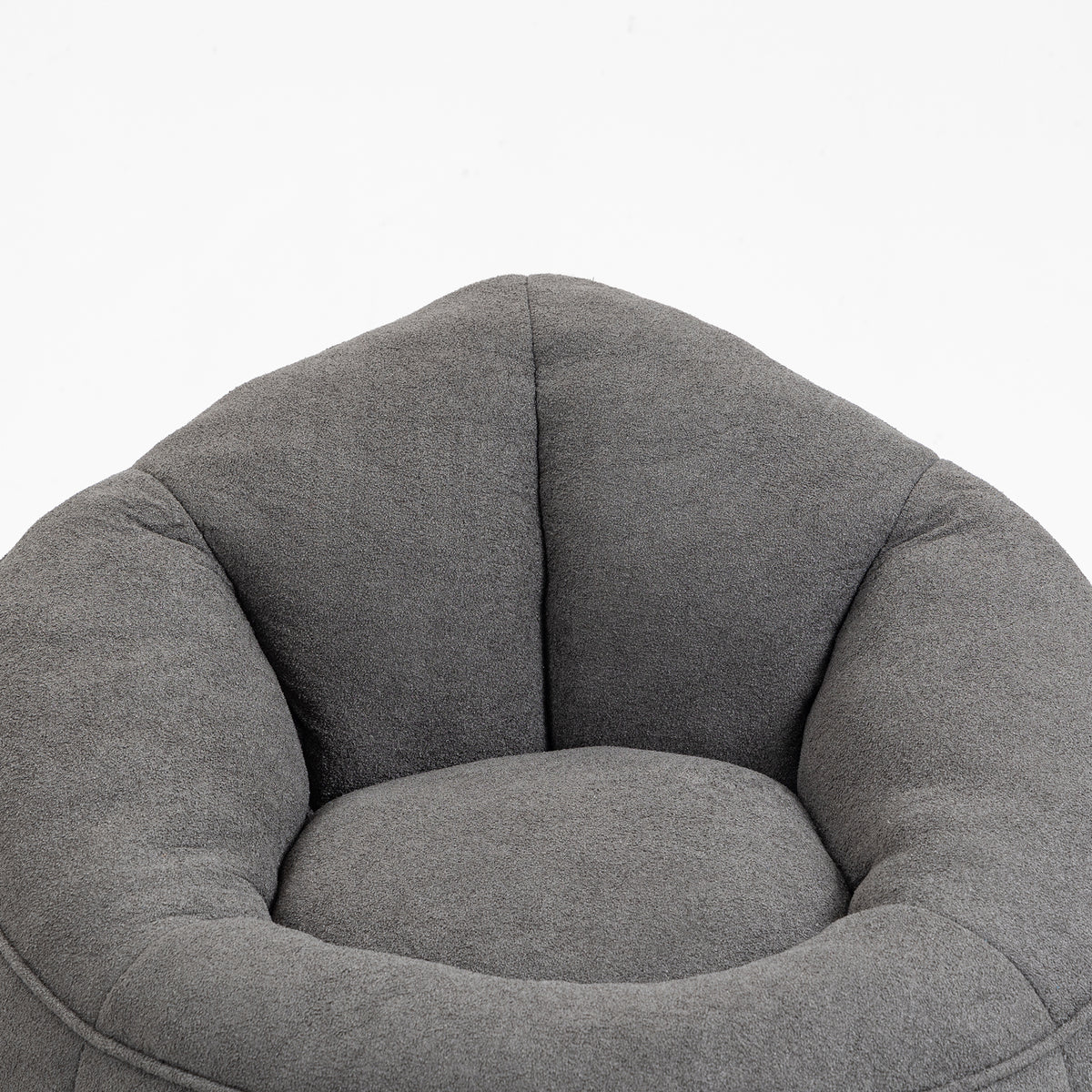 Bedding Bean Bag Sofa Chair High Pressure Foam Bean Bag Chair Adult Material With Padded Foam Padding Compressed Bean Bag With Footrest Grey Microfiber