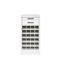 Brown Walnut Color Modular 24 Wine Bar Cabinet Buffet Cabinet White Mdf