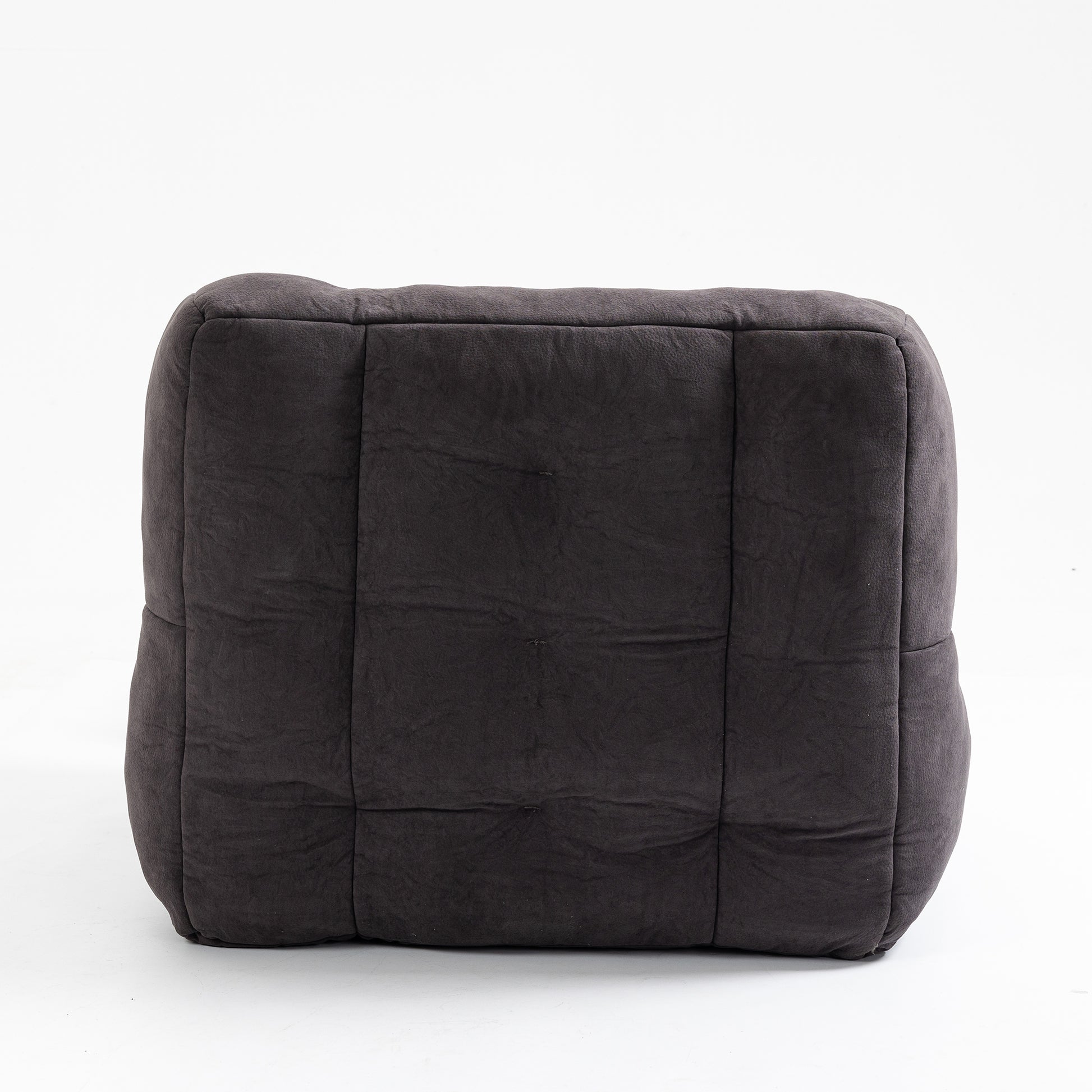 Fluffy Bean Bag Chair, Comfortable Bean Bag For Adults And Children, Super Soft Lazy Sofa Chair With Memory Foam And Ottoman, Indoor Modern Focus Bean Bag Chair For Living Room, Bedroom, Apartment Black Velvet