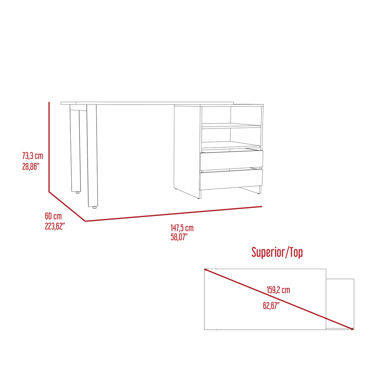 120 Writing Desk Cusco, Office, Light Gray Light Gray Particle Board Particle Board