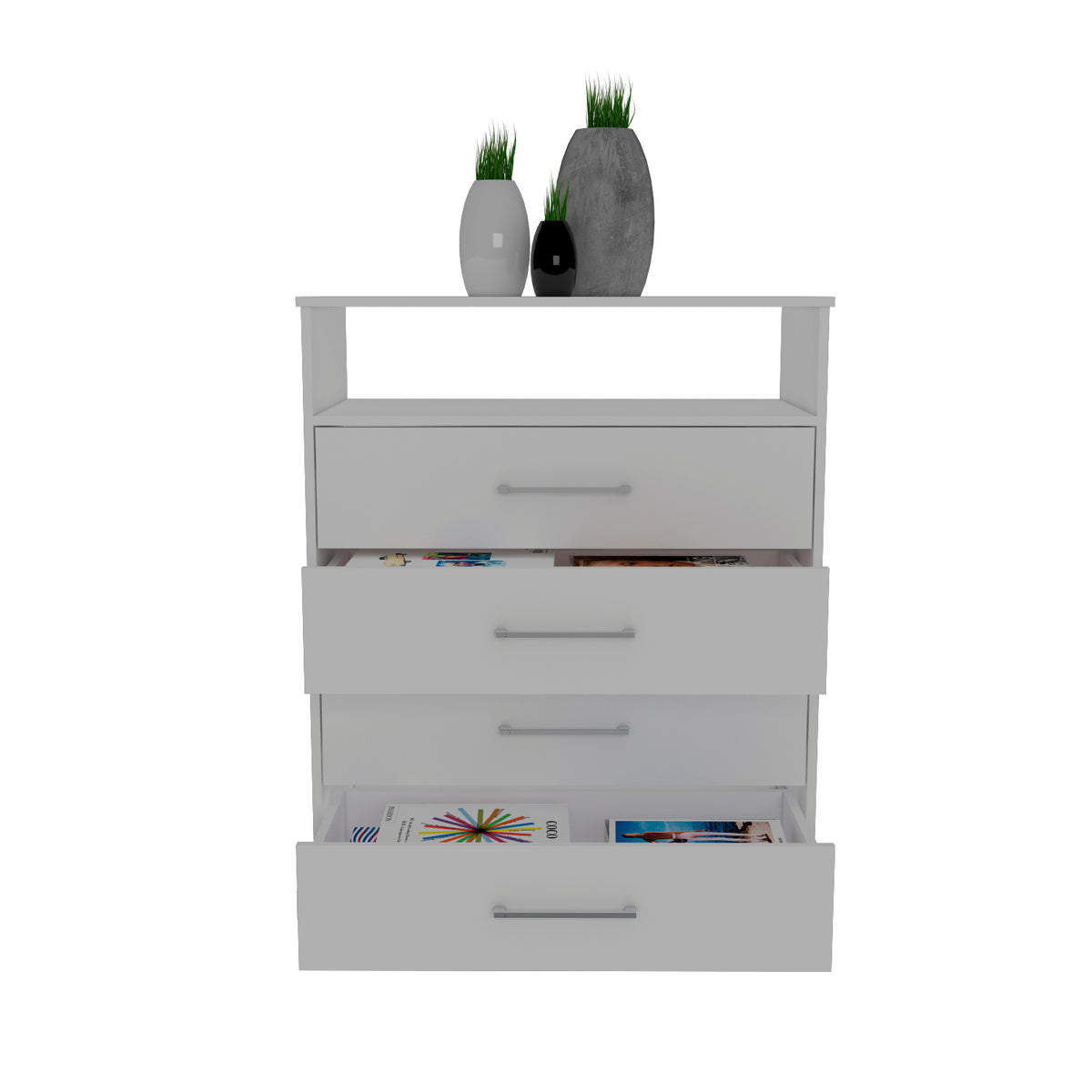 Dresser Atlanta, Bedroom, White White Particle Board Particle Board