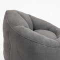 Bedding Bean Bag Sofa Chair High Pressure Foam Bean Bag Chair Adult Material With Padded Foam Padding Compressed Bean Bag With Footrest Grey Microfiber