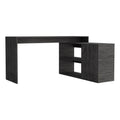 L Shaped Desk Desti, Office, Smokey Oak Gray Particle Board Particle Board