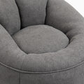 Bedding Bean Bag Sofa Chair High Pressure Foam Bean Bag Chair Adult Material With Padded Foam Padding Compressed Bean Bag With Footrest Grey Microfiber