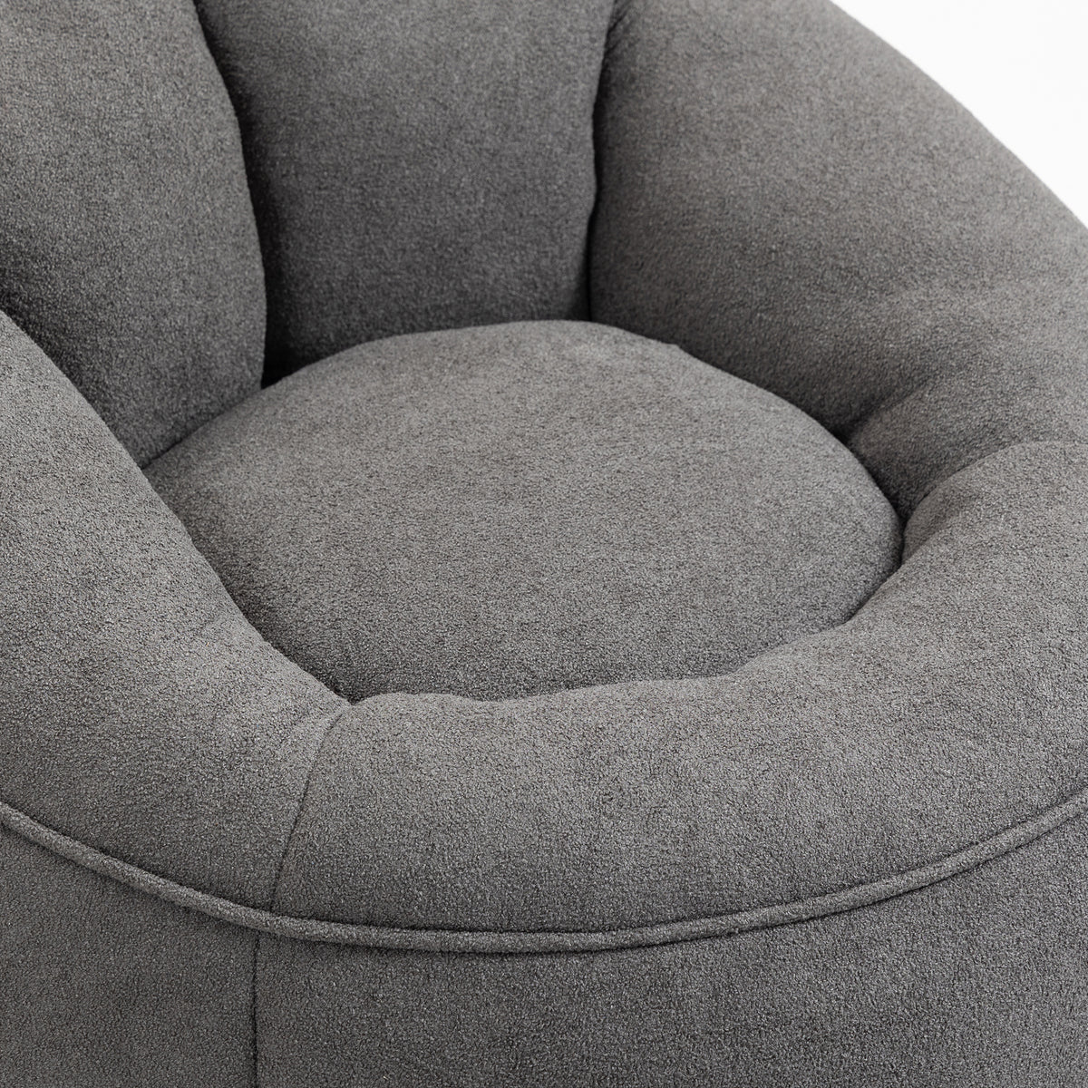 Bedding Bean Bag Sofa Chair High Pressure Foam Bean Bag Chair Adult Material With Padded Foam Padding Compressed Bean Bag With Footrest Grey Microfiber
