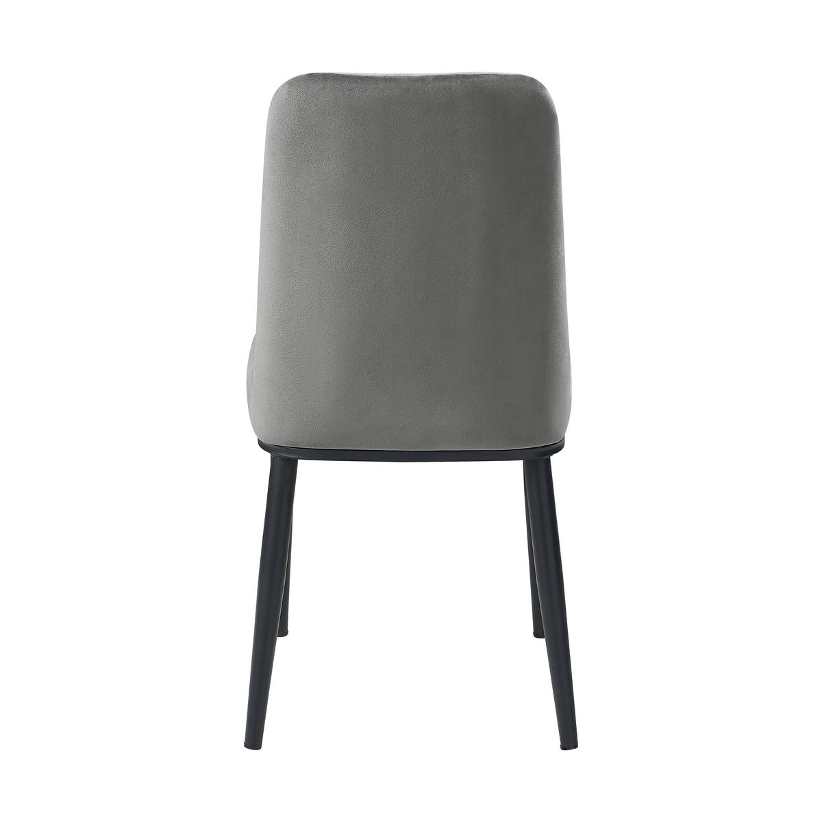Sleek Design Gray Velvet Side Chairs Set Of 2 Modern Dining Furniture Black Metal Legs Gray Dining Room Contemporary,Modern Side Chair Metal