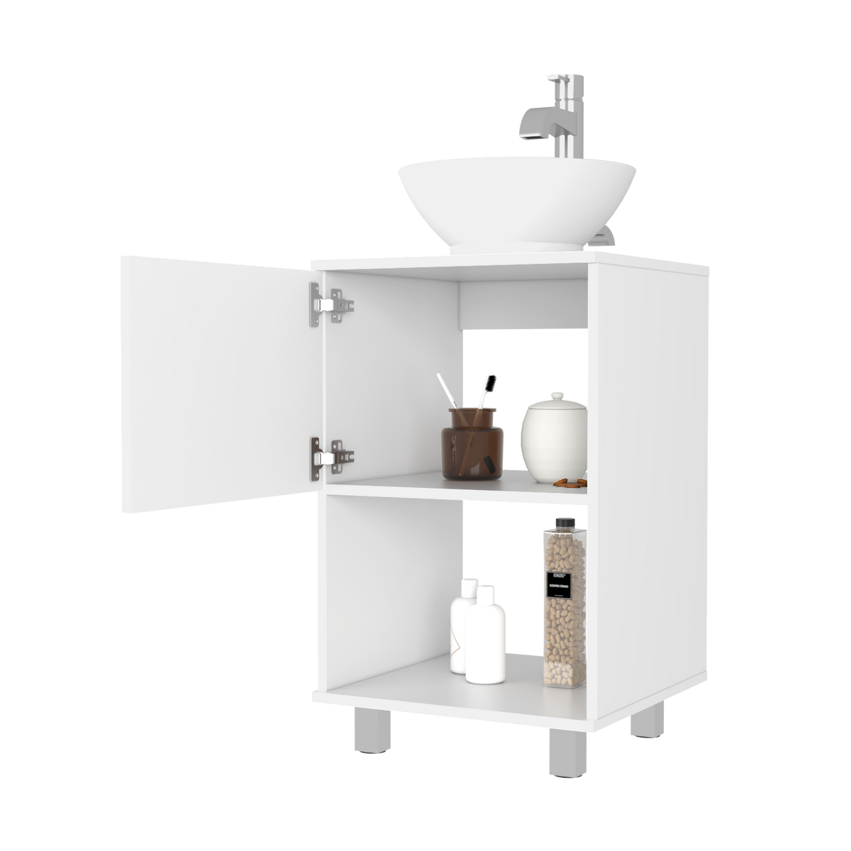 Single Bathroom Vanity Pigmag, Bathroom, White White Particle Board Particle Board