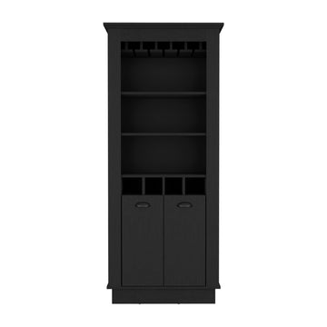 Bar Cabinet Provo, Living Room, Black Black Particle Board Particle Board