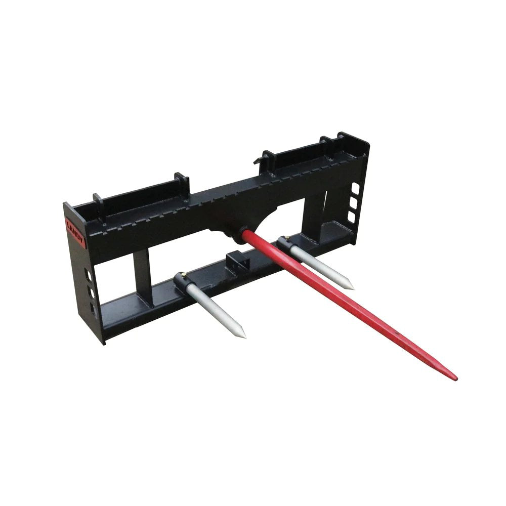 42" Pallet Forks Hay Spear Trailer Hitch For Skid Steer Attachments Black Steel