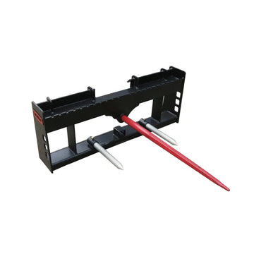 42" Pallet Forks Hay Spear Trailer Hitch For Skid Steer Attachments Black Steel