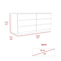 6 Drawer Double Dresser Tronx, Bedroom, Black Black Particle Board Particle Board