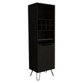 H Bar Cabinet Silhill, Living Room, Black Black Particle Board Particle Board