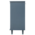 3 Door 3 Drawer Cabinet, American Furniture, Suitable For Bedroom, Living Room, Study Blue Particle Board