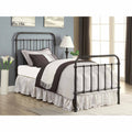 Dark Bronze Metal Spindle Twin Panel Bed Bronze Bedroom Traditional Metal
