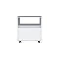 Milford 2 Piece Bedroom Set, Nightstand Dresser, White White Particle Board Particle Board