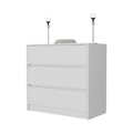 Milford 2 Piece Bedroom Set, Nightstand Dresser, White White Particle Board Particle Board