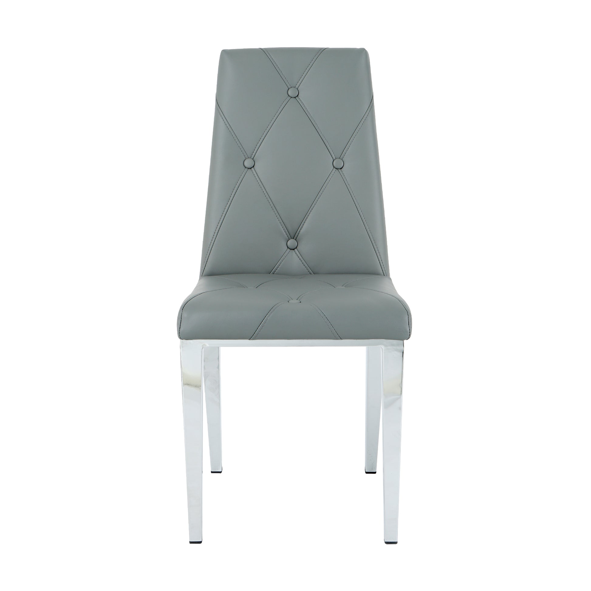 Modern Style Glass Table, Elegant Transparent Design, Durable Support Base, Solid, Selected Materials Made Of Furniture Display Fashion, Suitable For The Living Room Set Of 5 Grey Silver Seats 4 Mdf Glass
