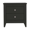 Breeze Four Legged Modern Bedroom Nightstand, With Two Drawers White Mdf Engineered Wood