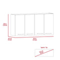 Sitka Wall Cabinet, Two Spacious Divisions, Four Doors Black Kitchen American Design,Industrial,Modern Pine Pine Cabinets Included Engineered Wood