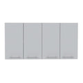 Sitka Wall Cabinet, Two Spacious Divisions, Four Doors Black Kitchen American Design,Industrial,Modern Pine Pine Cabinets Included Engineered Wood
