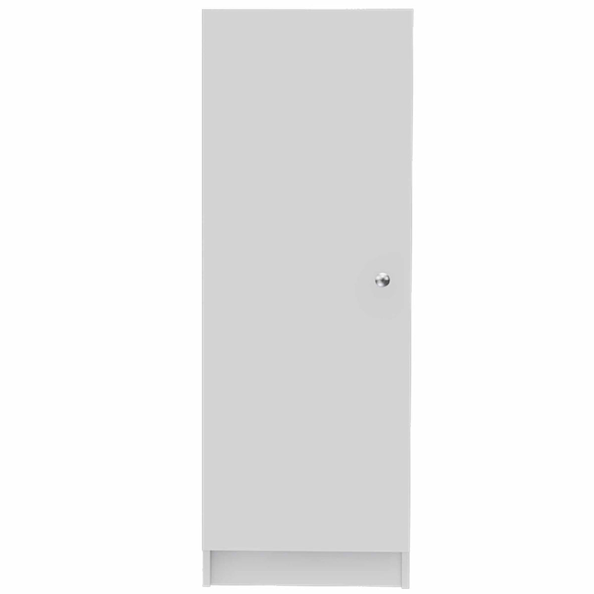 Miami Single Door Pantry, Four Shelves White Dining Room Modern Mdf Shelves Included Engineered Wood