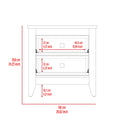 Breeze Four Legged Modern Bedroom Nightstand, With Two Drawers White Mdf Engineered Wood