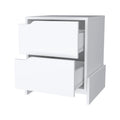 Lovell Nightstand With Sturdy Base And 2 Drawers Multicolor Mdf Engineered Wood