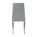Modern Style Glass Table, Elegant Transparent Design, Durable Support Base, Solid, Selected Materials Made Of Furniture Display Fashion, Suitable For The Living Room Set Of 5 Grey Silver Seats 4 Mdf Glass