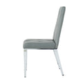 Modern Style Glass Table, Elegant Transparent Design, Durable Support Base, Solid, Selected Materials Made Of Furniture Display Fashion, Suitable For The Living Room Set Of 5 Grey Silver Seats 4 Mdf Glass