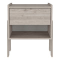 Hyacinth Nightstand, One Drawer, Open Shelf Beige Mdf Engineered Wood