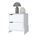 Lovell Nightstand With Sturdy Base And 2 Drawers Multicolor Mdf Engineered Wood
