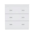 Dove Three Drawer Dresser, Superior Top Beige Mdf Engineered Wood